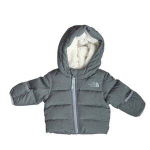 North Face Coat Infant Size 0-3 Mos Kids Moondoggy Sherpa Lined Down Jacket Hood